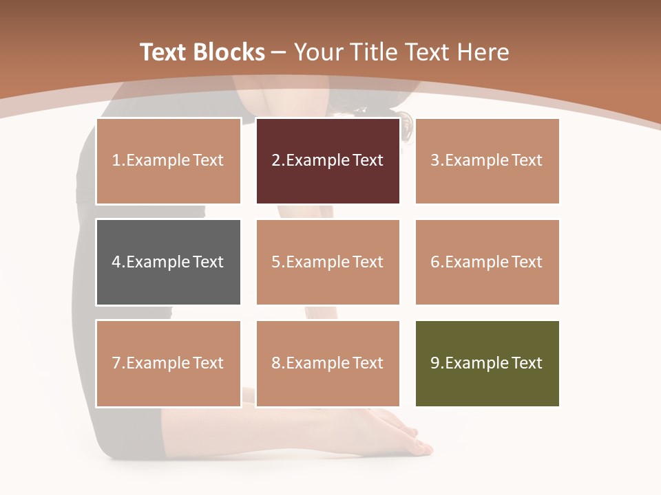 A Woman In A Black Dress Is Doing Yoga PowerPoint Template