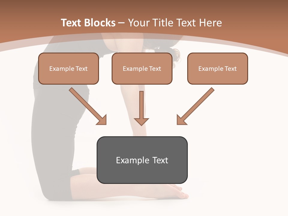 A Woman In A Black Dress Is Doing Yoga PowerPoint Template