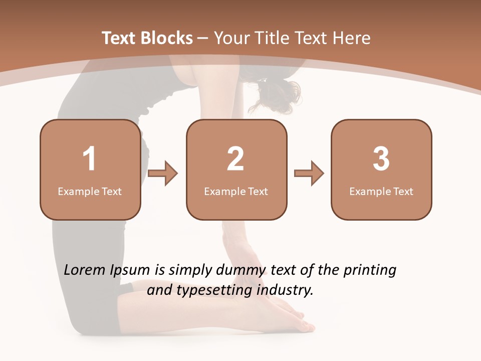 A Woman In A Black Dress Is Doing Yoga PowerPoint Template
