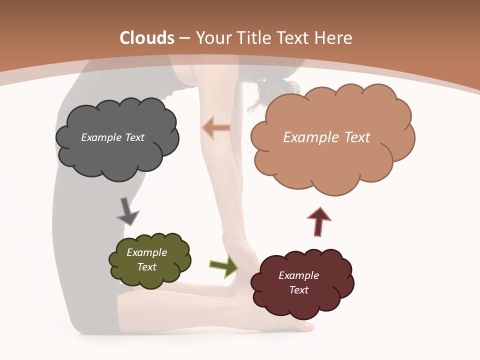 A Woman In A Black Dress Is Doing Yoga PowerPoint Template