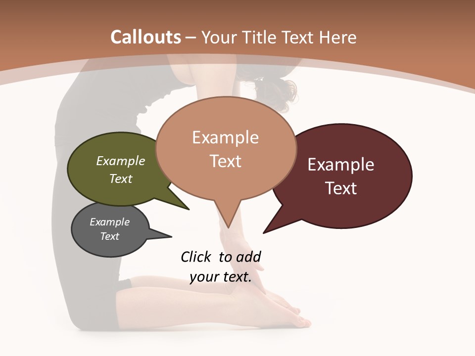 A Woman In A Black Dress Is Doing Yoga PowerPoint Template