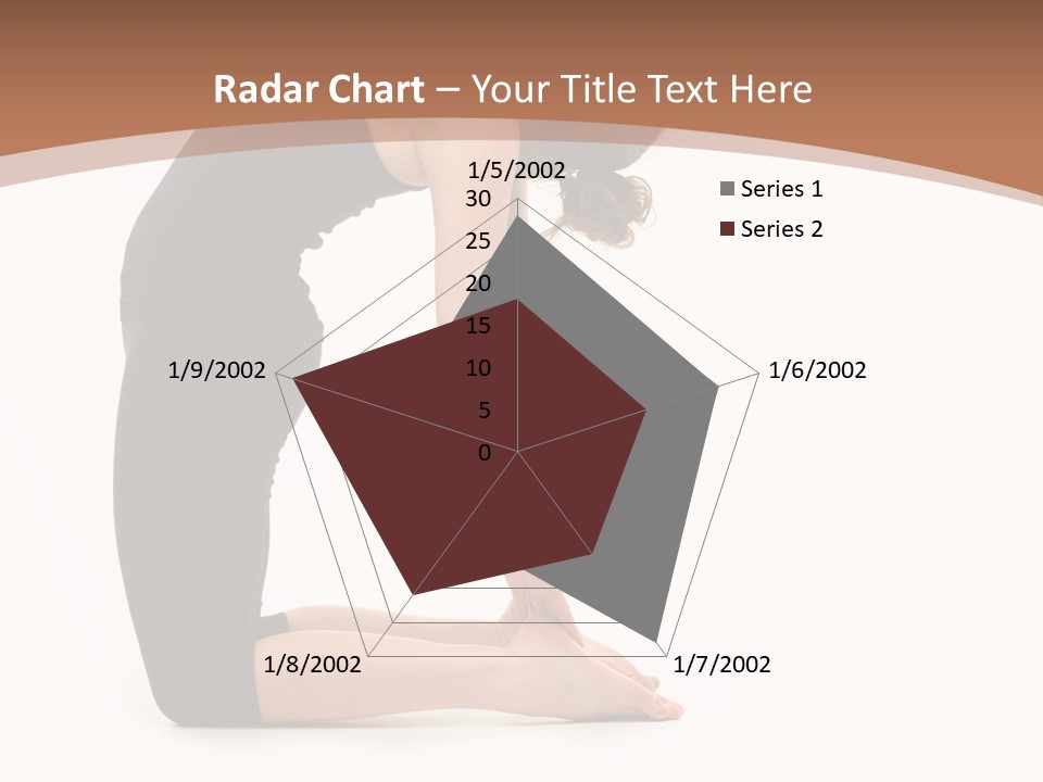 A Woman In A Black Dress Is Doing Yoga PowerPoint Template