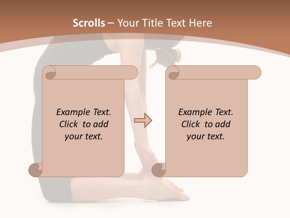 A Woman In A Black Dress Is Doing Yoga PowerPoint Template