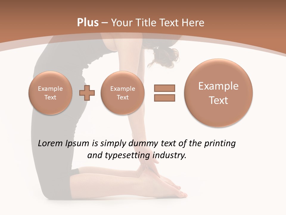 A Woman In A Black Dress Is Doing Yoga PowerPoint Template