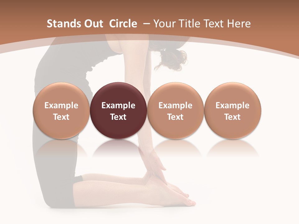 A Woman In A Black Dress Is Doing Yoga PowerPoint Template
