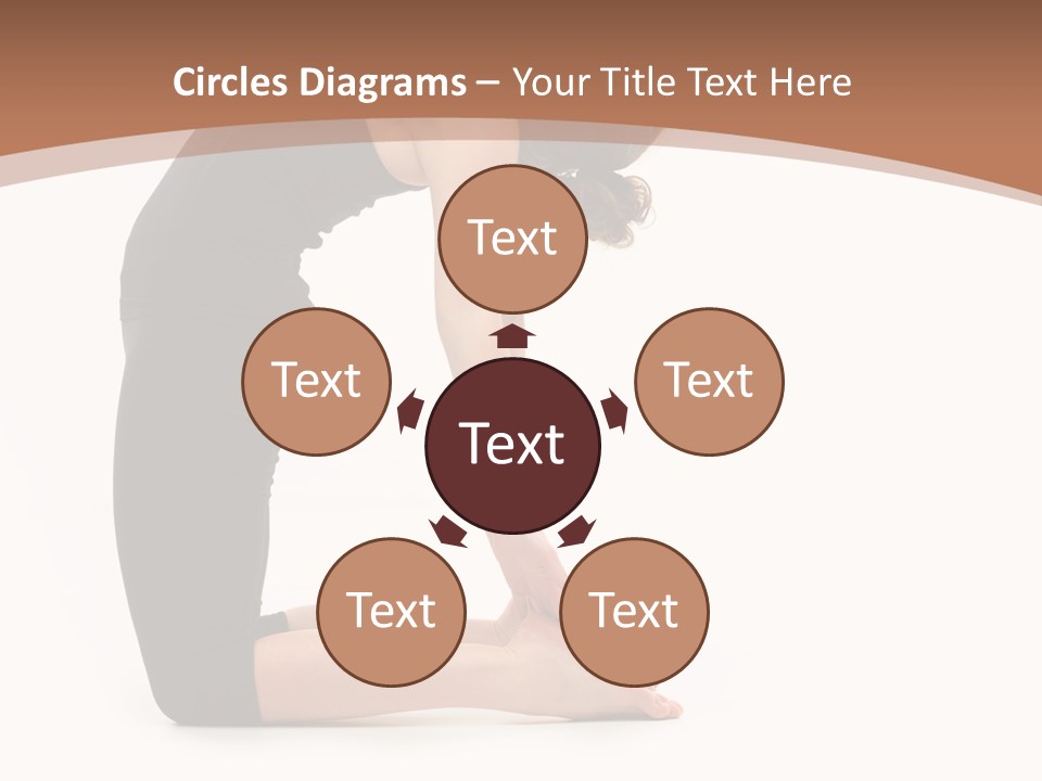 A Woman In A Black Dress Is Doing Yoga PowerPoint Template