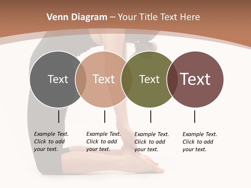 A Woman In A Black Dress Is Doing Yoga PowerPoint Template