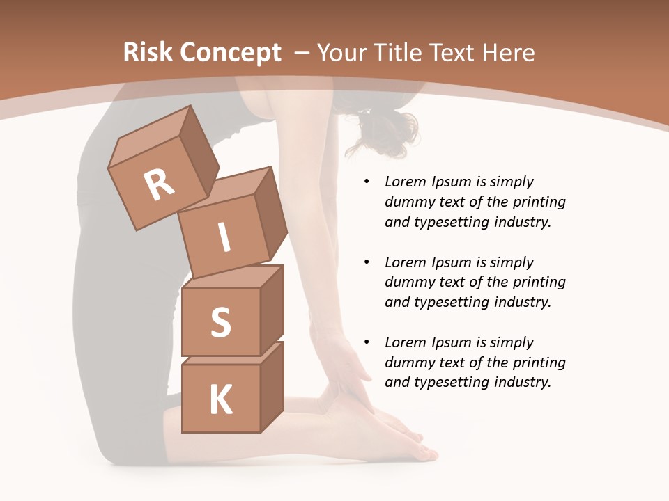 A Woman In A Black Dress Is Doing Yoga PowerPoint Template