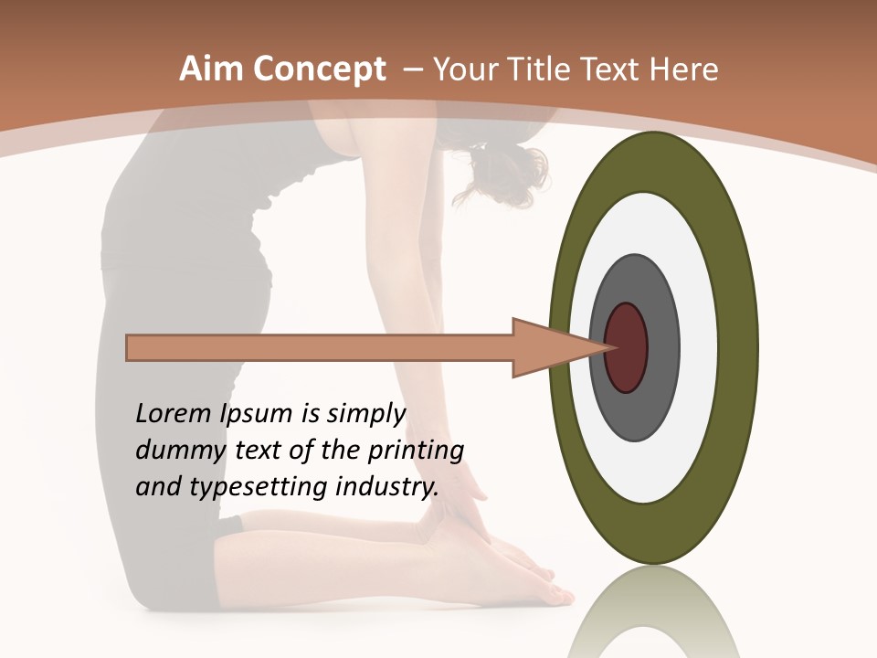 A Woman In A Black Dress Is Doing Yoga PowerPoint Template