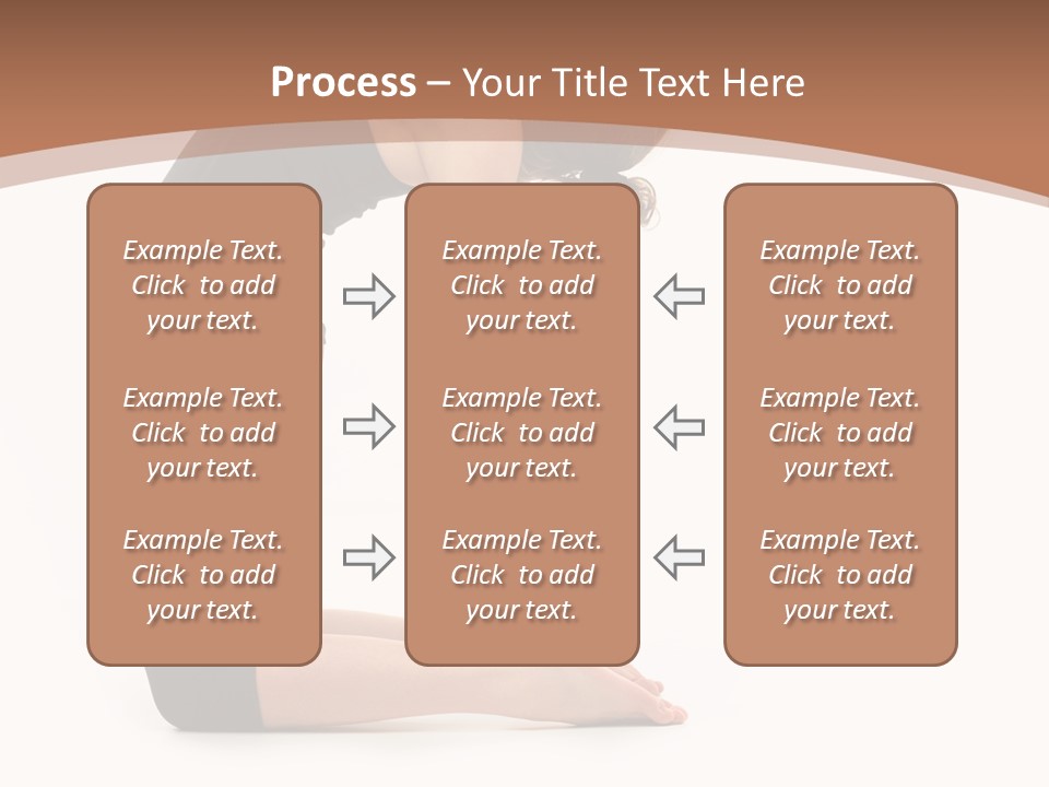 A Woman In A Black Dress Is Doing Yoga PowerPoint Template