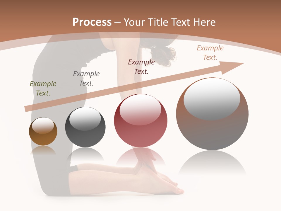 A Woman In A Black Dress Is Doing Yoga PowerPoint Template