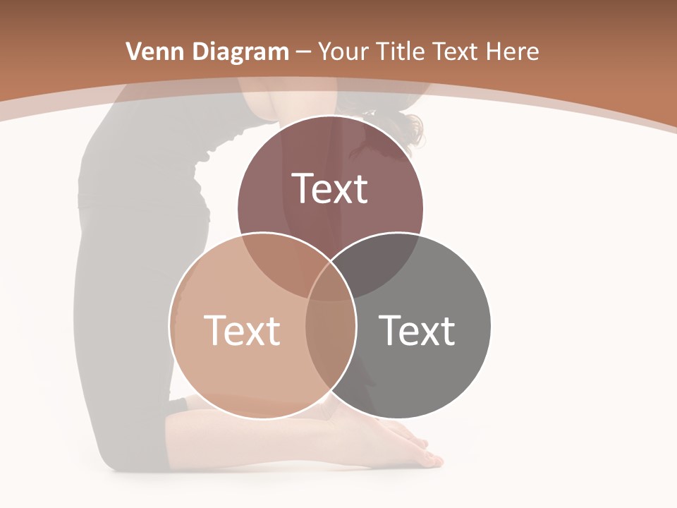 A Woman In A Black Dress Is Doing Yoga PowerPoint Template