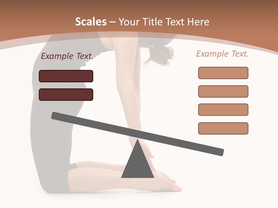 A Woman In A Black Dress Is Doing Yoga PowerPoint Template