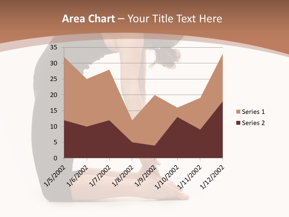 A Woman In A Black Dress Is Doing Yoga PowerPoint Template