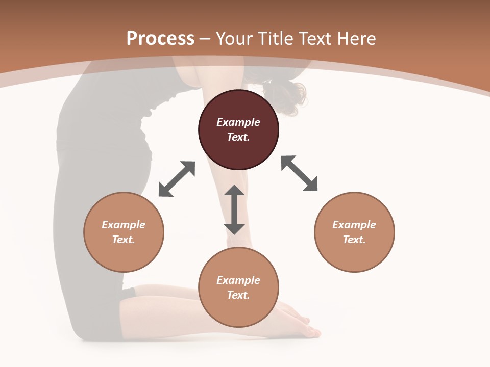 A Woman In A Black Dress Is Doing Yoga PowerPoint Template