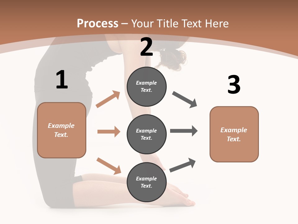 A Woman In A Black Dress Is Doing Yoga PowerPoint Template