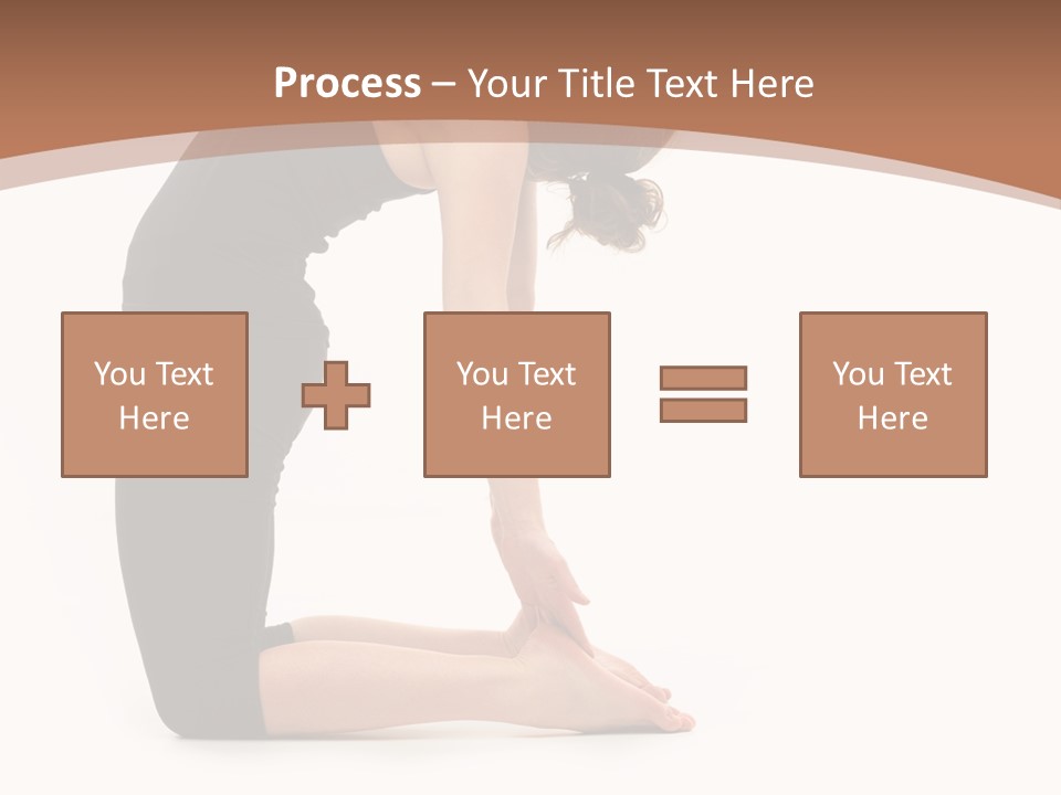 A Woman In A Black Dress Is Doing Yoga PowerPoint Template