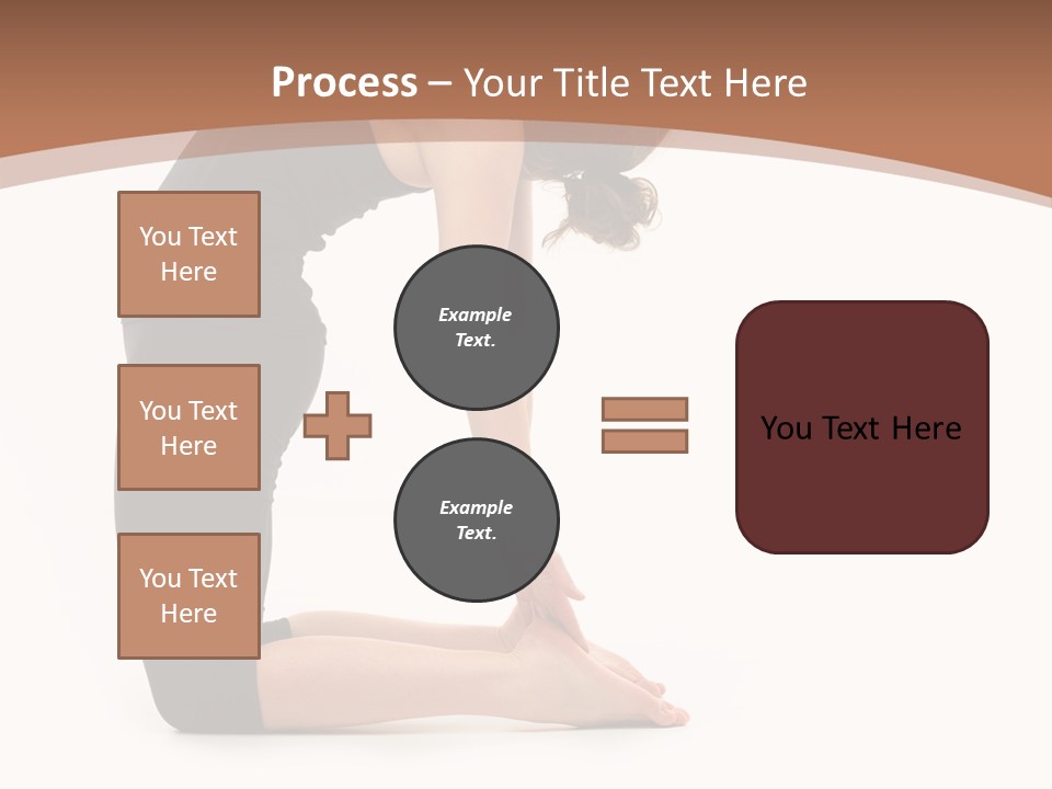 A Woman In A Black Dress Is Doing Yoga PowerPoint Template