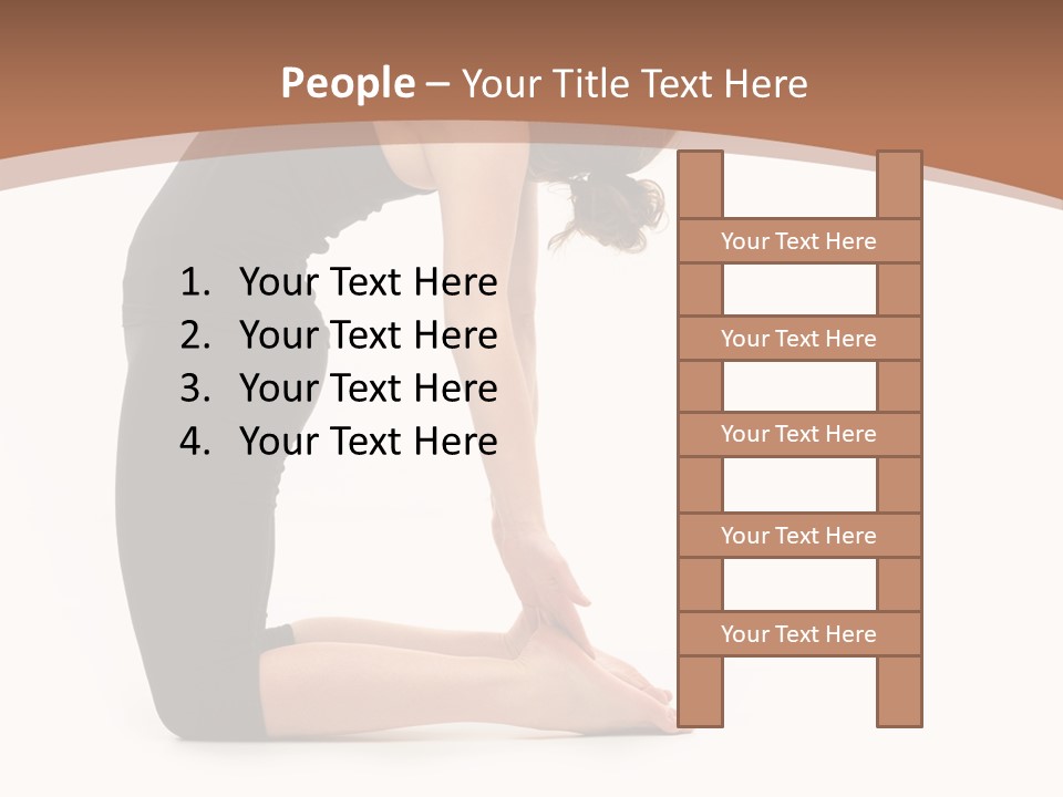 A Woman In A Black Dress Is Doing Yoga PowerPoint Template