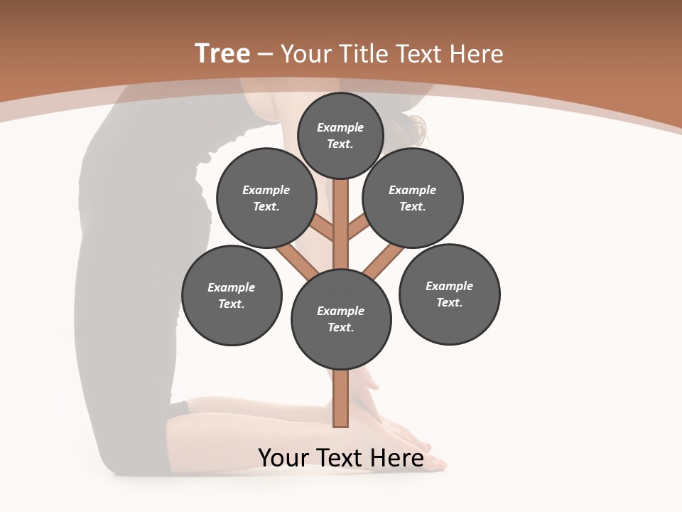 A Woman In A Black Dress Is Doing Yoga PowerPoint Template