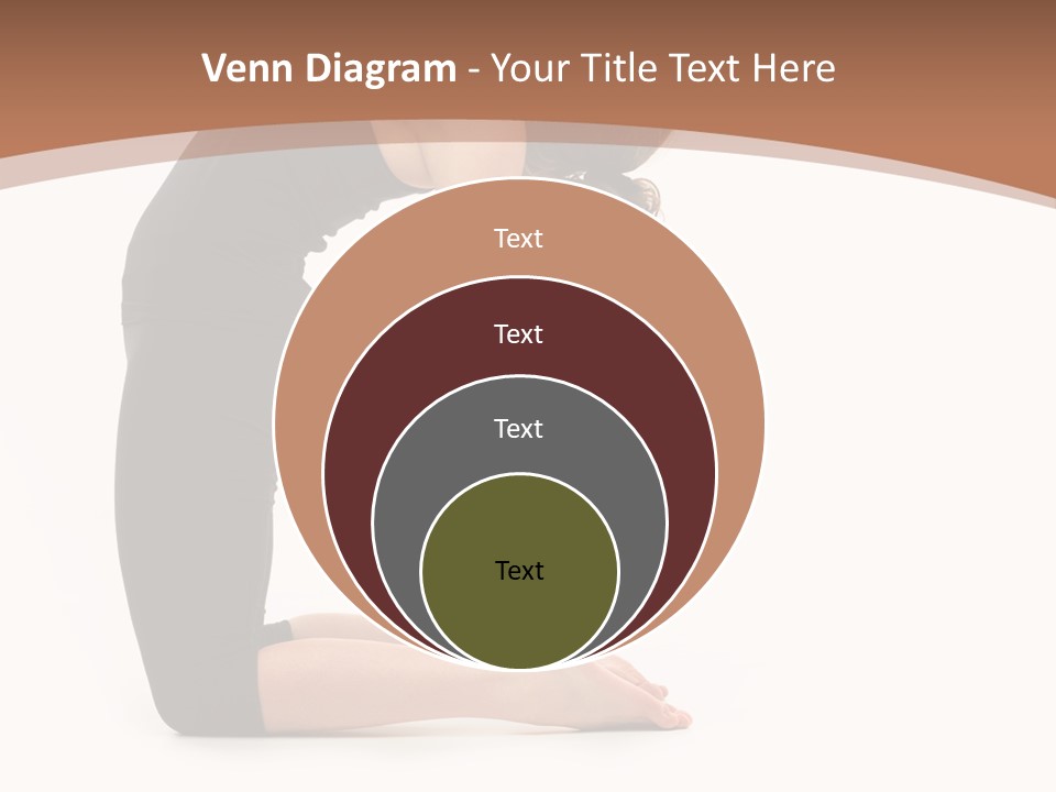 A Woman In A Black Dress Is Doing Yoga PowerPoint Template