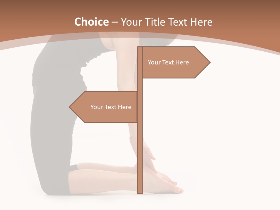 A Woman In A Black Dress Is Doing Yoga PowerPoint Template