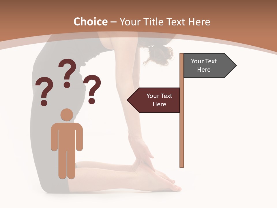 A Woman In A Black Dress Is Doing Yoga PowerPoint Template