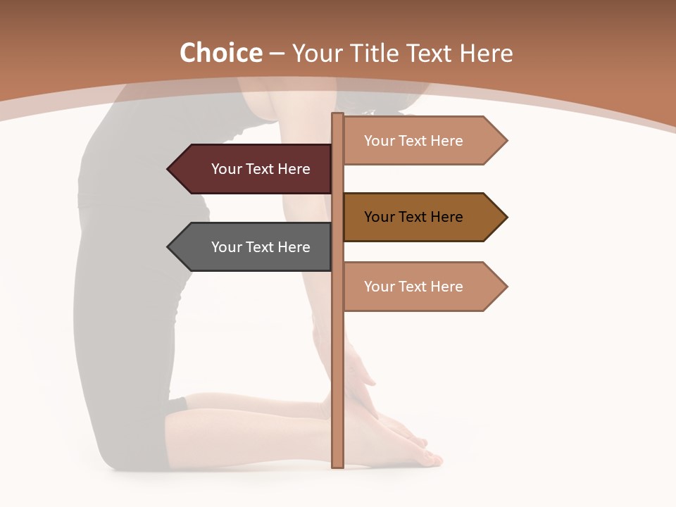 A Woman In A Black Dress Is Doing Yoga PowerPoint Template
