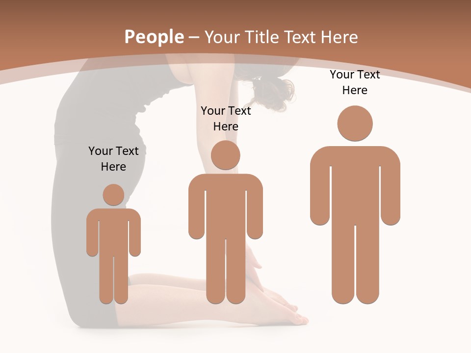 A Woman In A Black Dress Is Doing Yoga PowerPoint Template