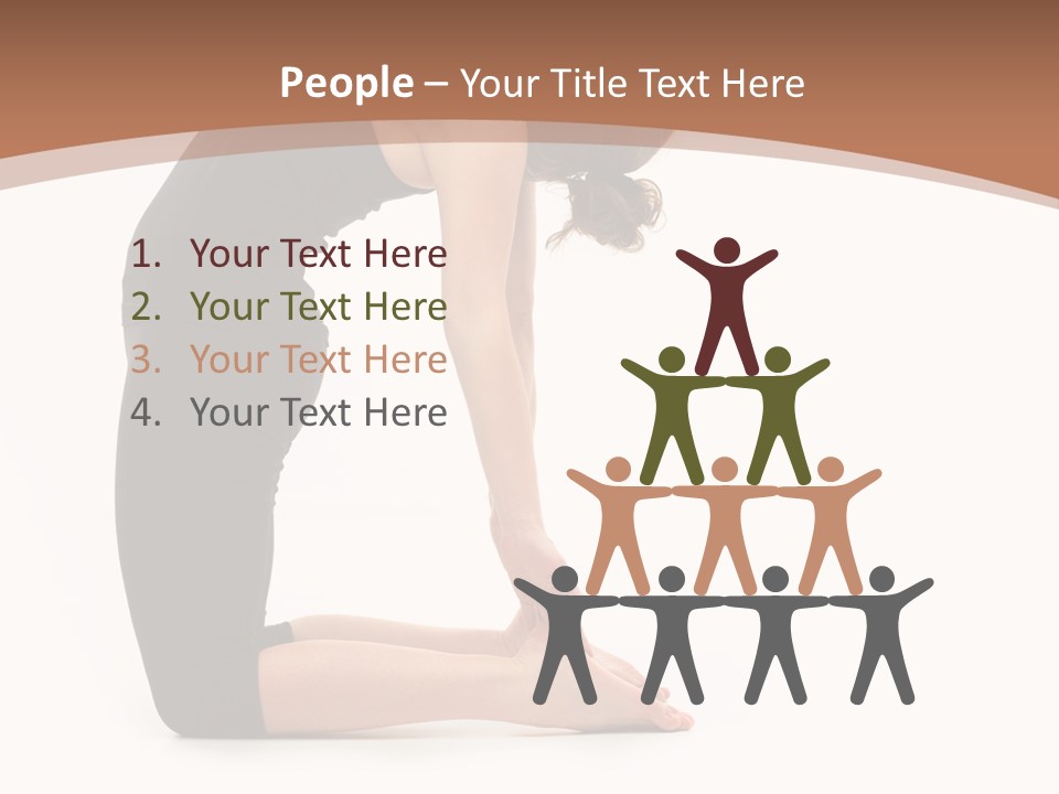 A Woman In A Black Dress Is Doing Yoga PowerPoint Template