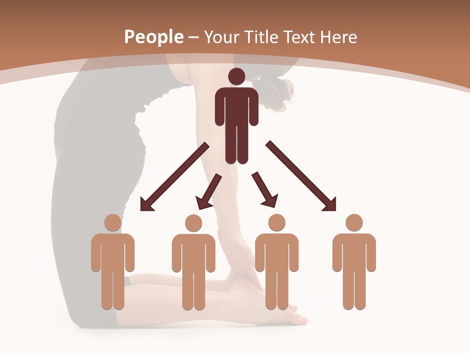 A Woman In A Black Dress Is Doing Yoga PowerPoint Template