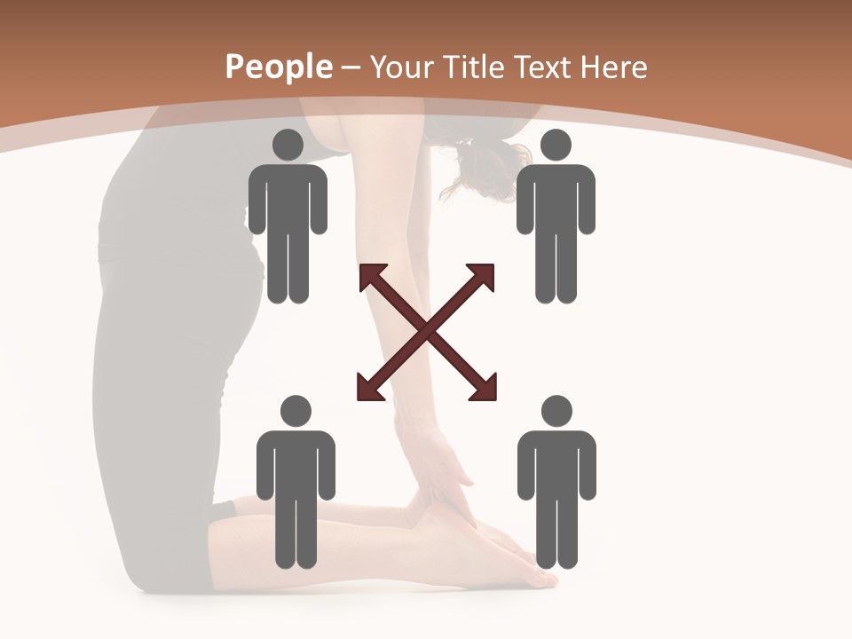 A Woman In A Black Dress Is Doing Yoga PowerPoint Template