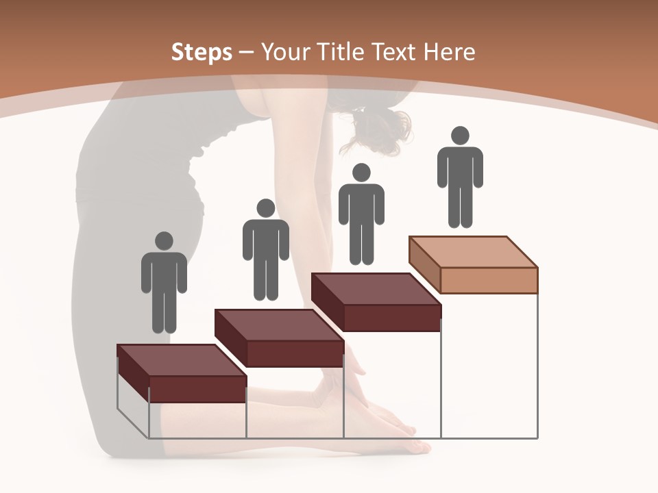 A Woman In A Black Dress Is Doing Yoga PowerPoint Template