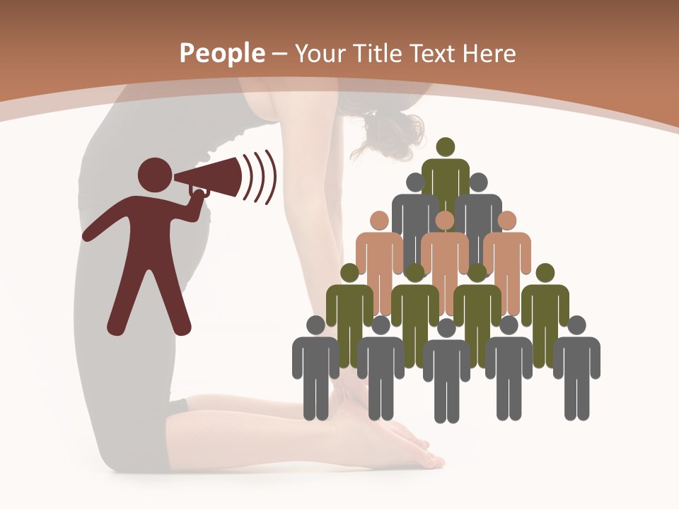 A Woman In A Black Dress Is Doing Yoga PowerPoint Template