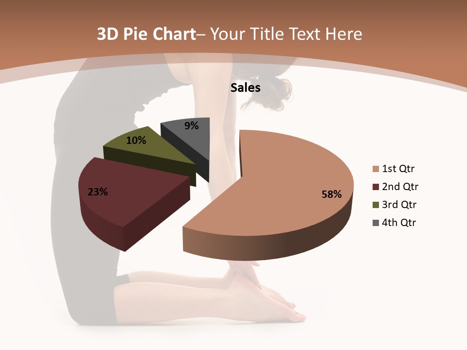 A Woman In A Black Dress Is Doing Yoga PowerPoint Template