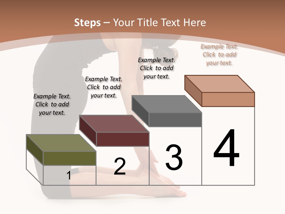 A Woman In A Black Dress Is Doing Yoga PowerPoint Template