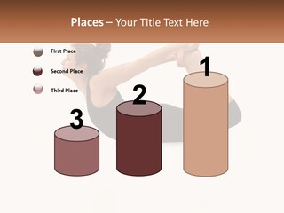 A Woman Doing A Yoga Pose With A Name Plate PowerPoint Template