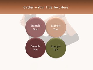 A Woman Doing A Yoga Pose With A Name Plate PowerPoint Template