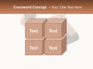 A Woman Doing A Yoga Pose With A Name Plate PowerPoint Template