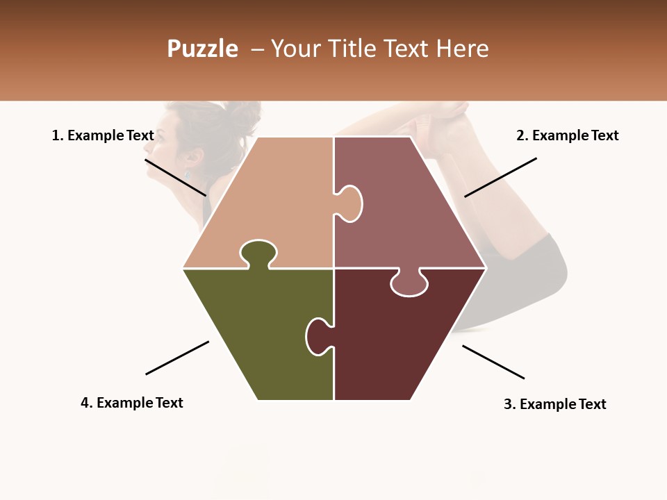 A Woman Doing A Yoga Pose With A Name Plate PowerPoint Template