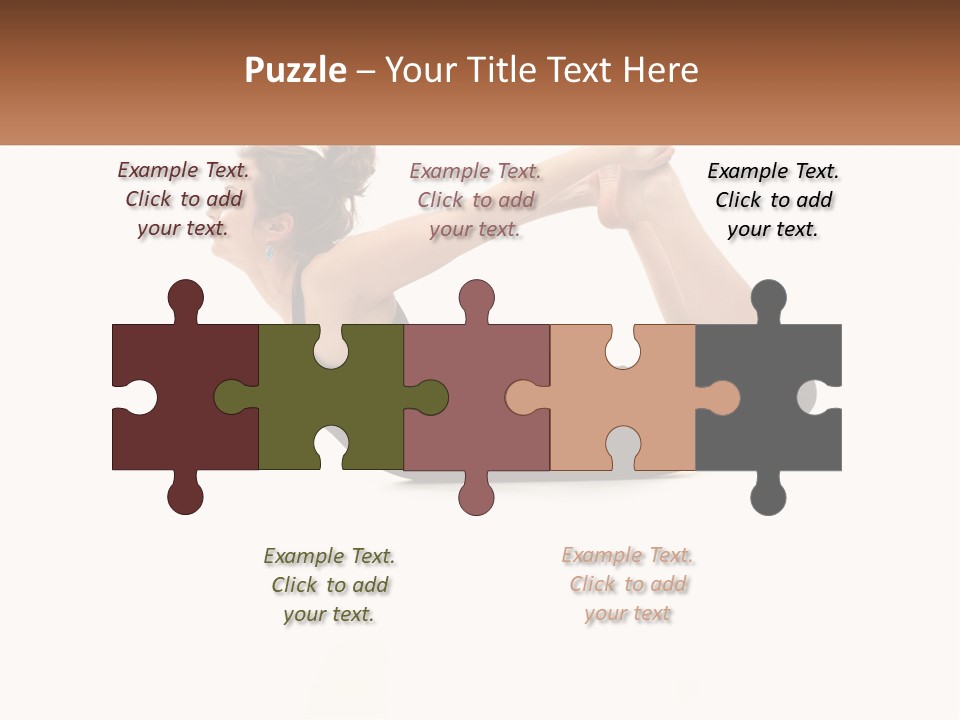 A Woman Doing A Yoga Pose With A Name Plate PowerPoint Template