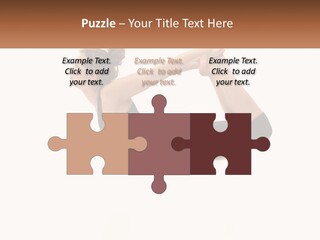 A Woman Doing A Yoga Pose With A Name Plate PowerPoint Template