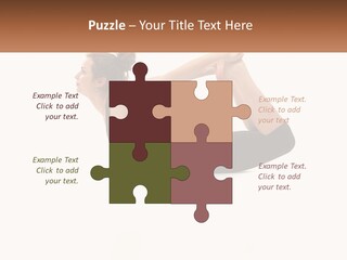 A Woman Doing A Yoga Pose With A Name Plate PowerPoint Template