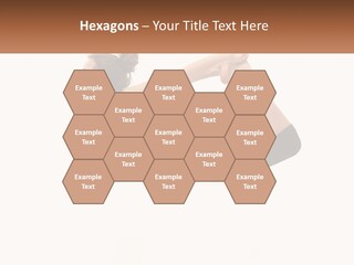 A Woman Doing A Yoga Pose With A Name Plate PowerPoint Template