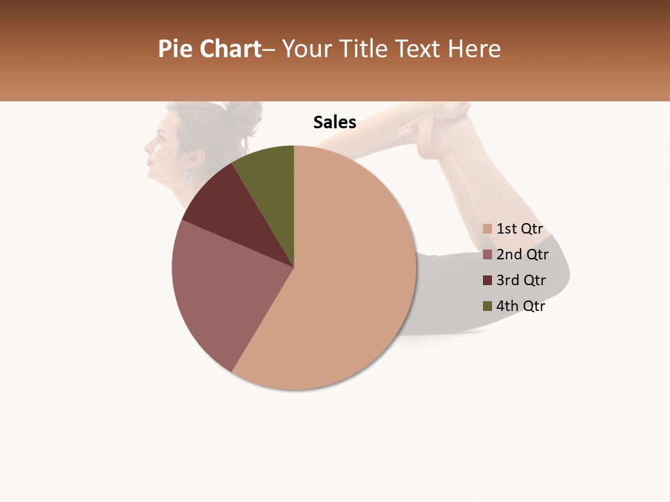 A Woman Doing A Yoga Pose With A Name Plate PowerPoint Template