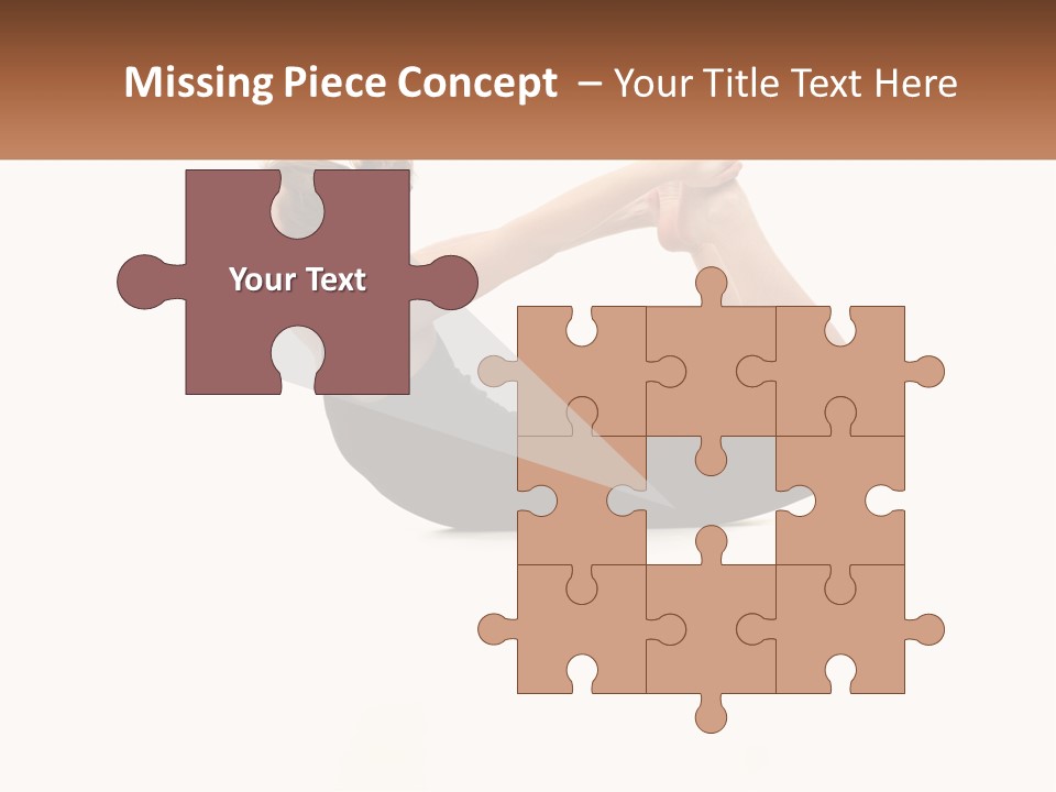 A Woman Doing A Yoga Pose With A Name Plate PowerPoint Template