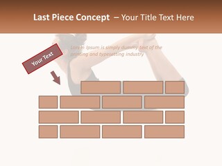 A Woman Doing A Yoga Pose With A Name Plate PowerPoint Template