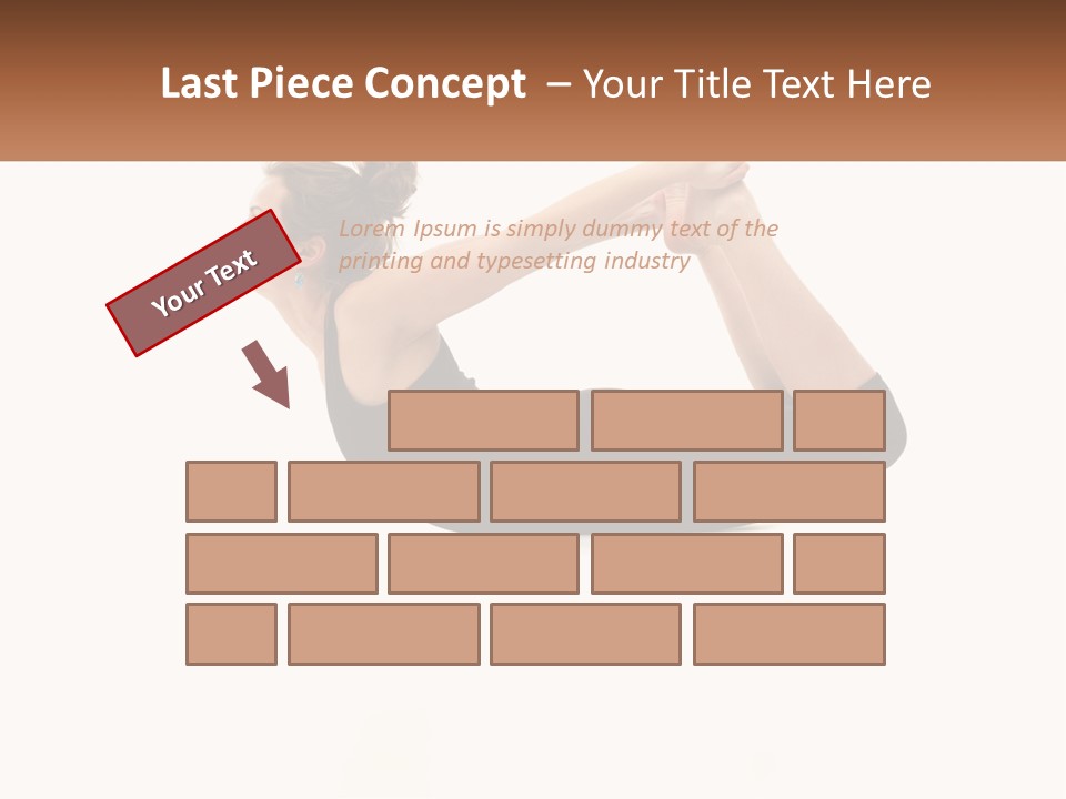 A Woman Doing A Yoga Pose With A Name Plate PowerPoint Template