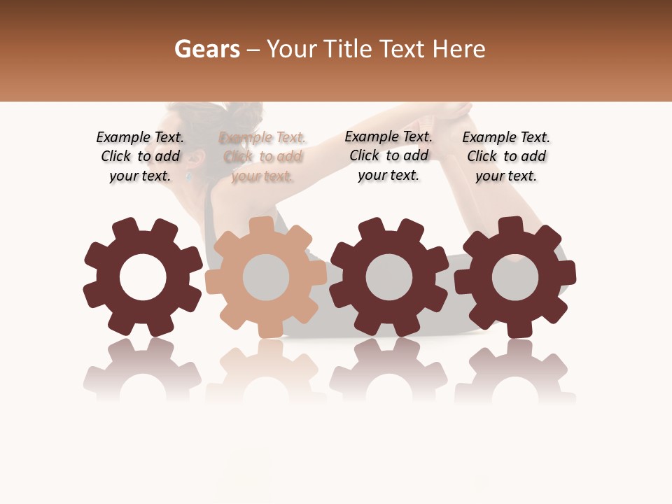 A Woman Doing A Yoga Pose With A Name Plate PowerPoint Template