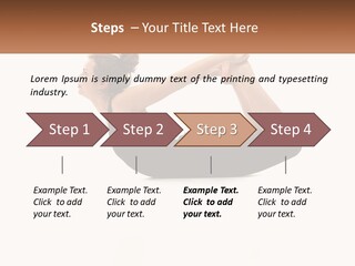 A Woman Doing A Yoga Pose With A Name Plate PowerPoint Template